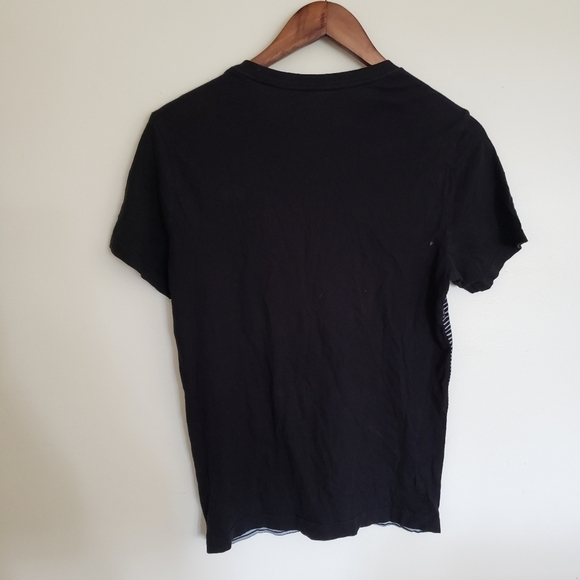 Express Y2K Lion Graphic T-Shirt Black Gray Stripe XS - Picture 4 of 6